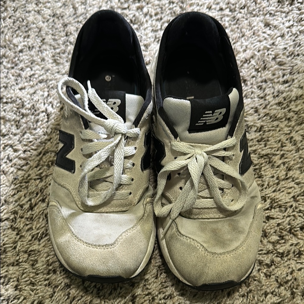 New Balance Classic White and Black Shoes